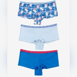Peanuts Snoopy 3-pack Of Boyshort Panties Underwear Size XL New!